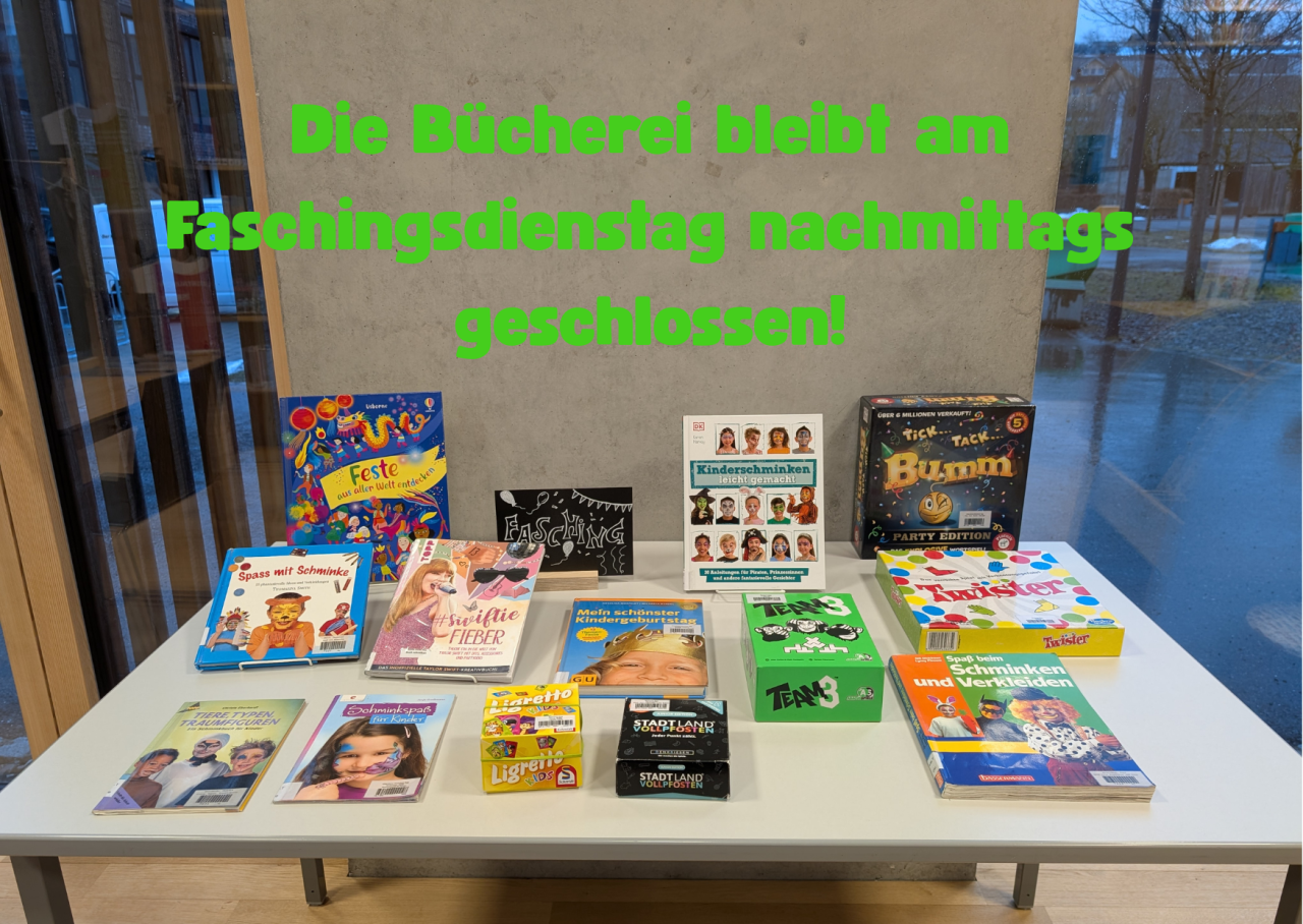 Faschingsdienstag geschlossen