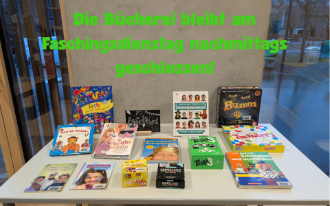 Faschingsdienstag geschlossen